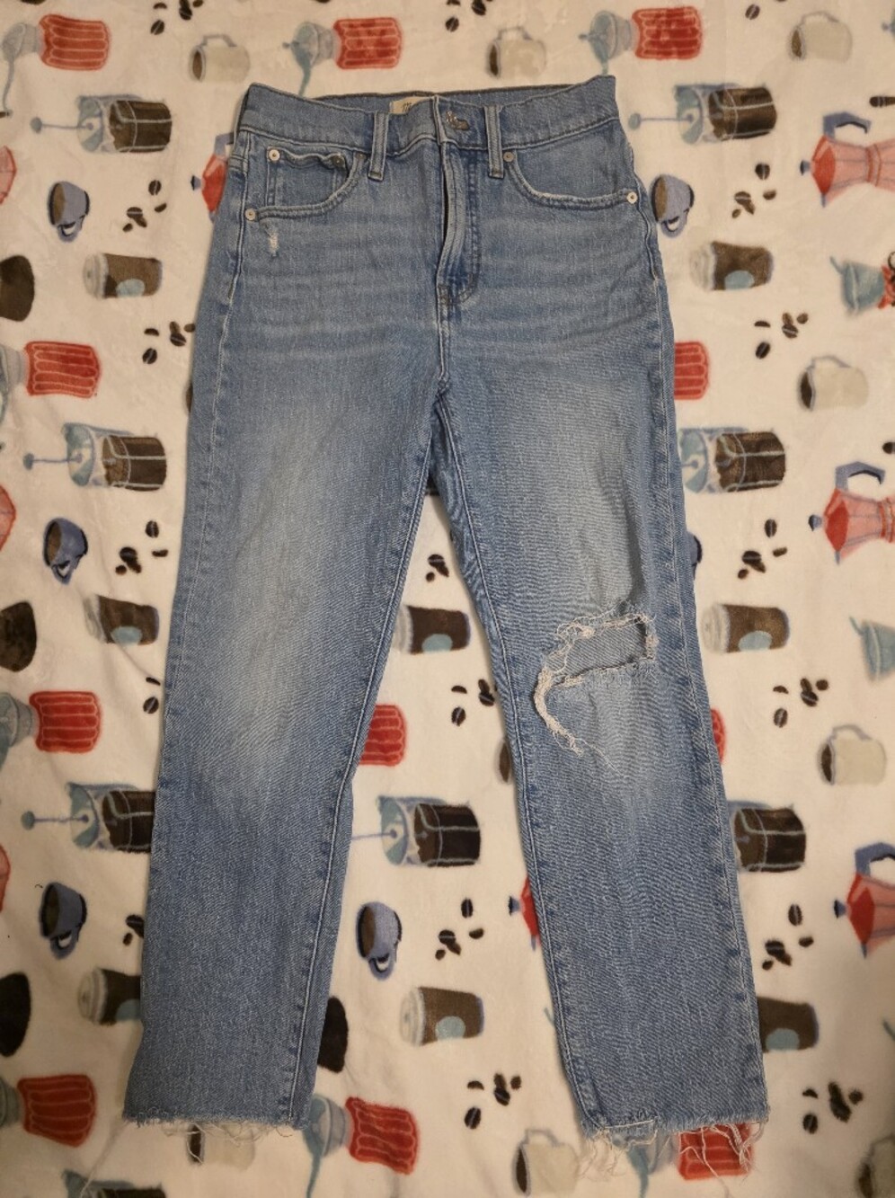 Madewell Perfect Vintage Distressed Jeans Coney Wash Size 26